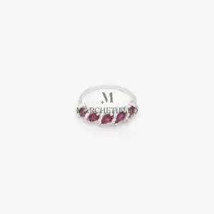Anello donna veretta 5 pietre