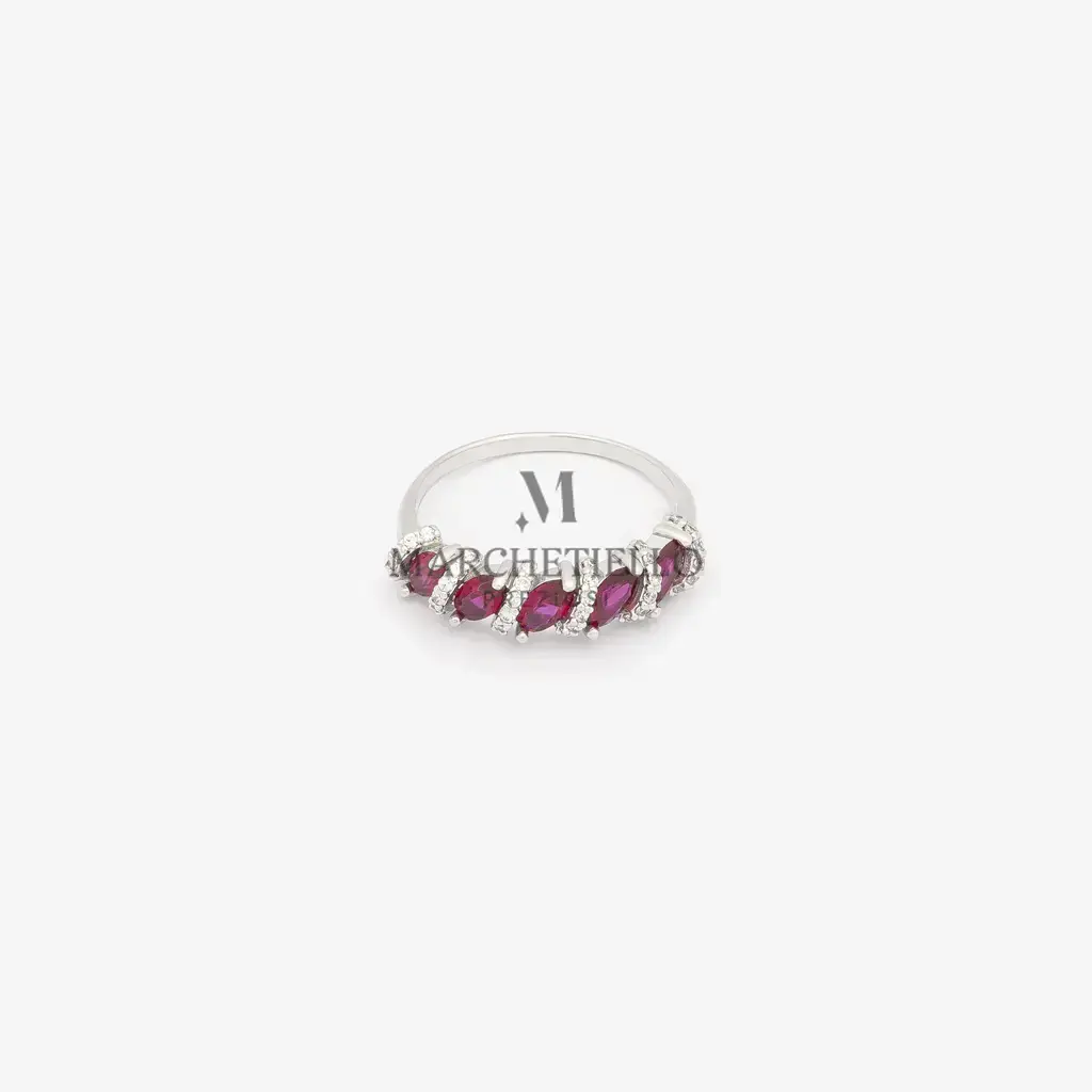 Anello donna veretta 5 pietre