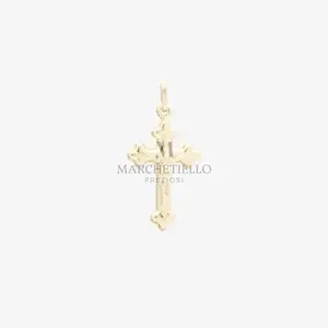Croce con lati a 3 punte arrotondate con Cristo
