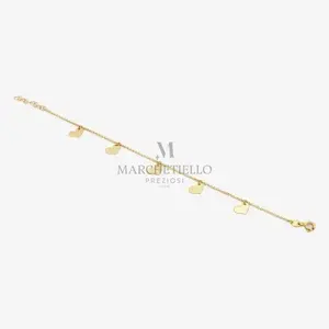 Bracciale 5 cuori pendenti