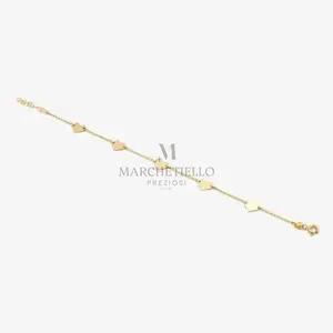Bracciale 5 cuori lineari