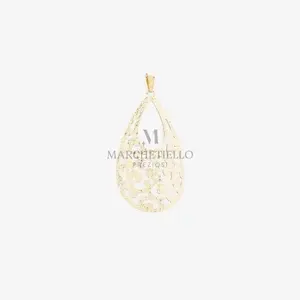 Ciondolo scheletro effetto diamantato goccia