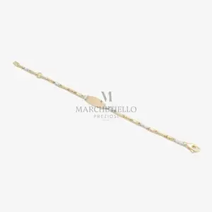 Bracciali targa bicolore