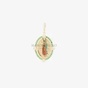 Madonnine smaltate zirconi verdi