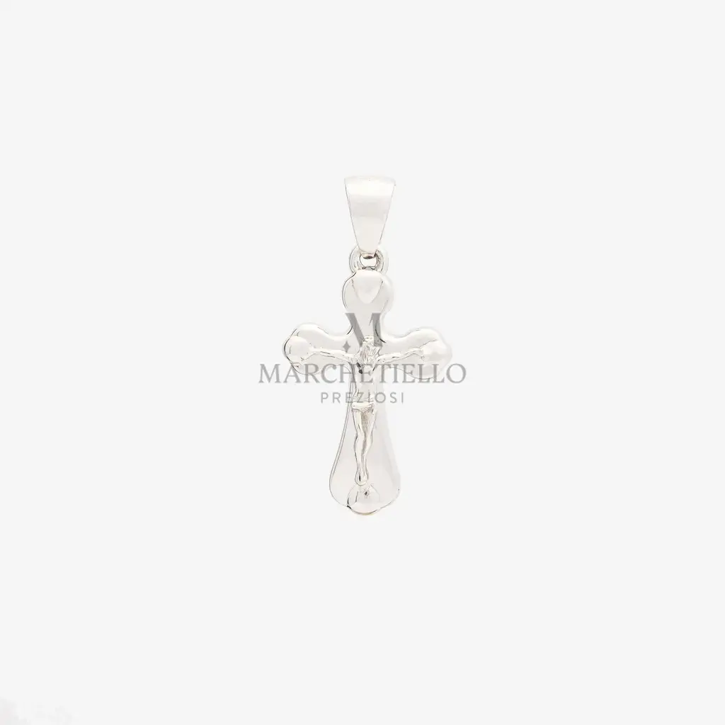 Croce maistrello punte tonde oro bianco