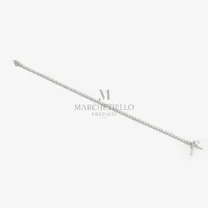 Tennis morbido base oro bianco pietre bianche