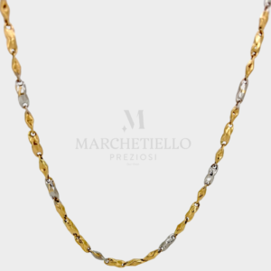 Collana tubolare bicolore