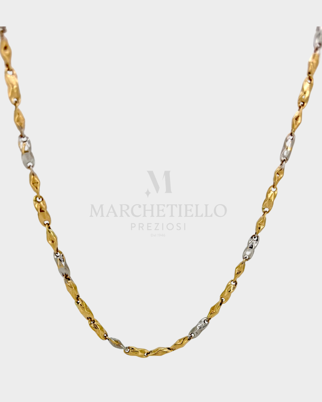 Collana tubolare bicolore