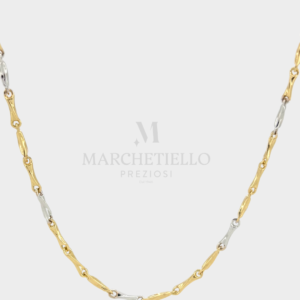 Collana tubolare bicolore 50 cm
