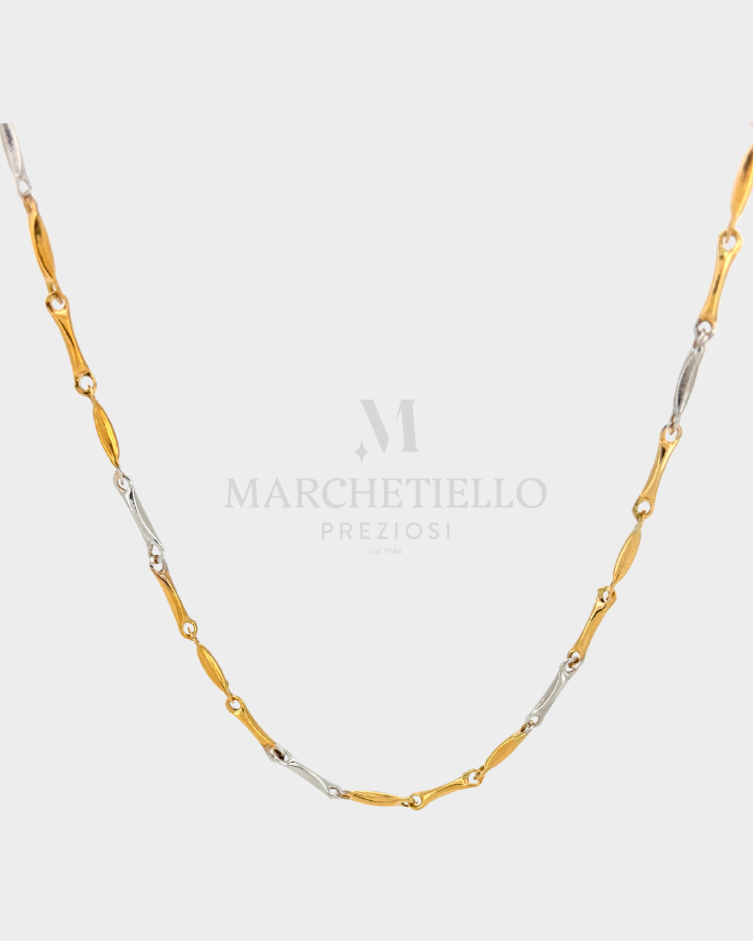 Collana tubolare bicolore