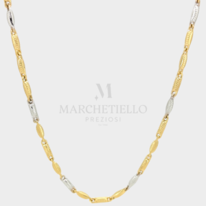 Collana bicolore tubolare