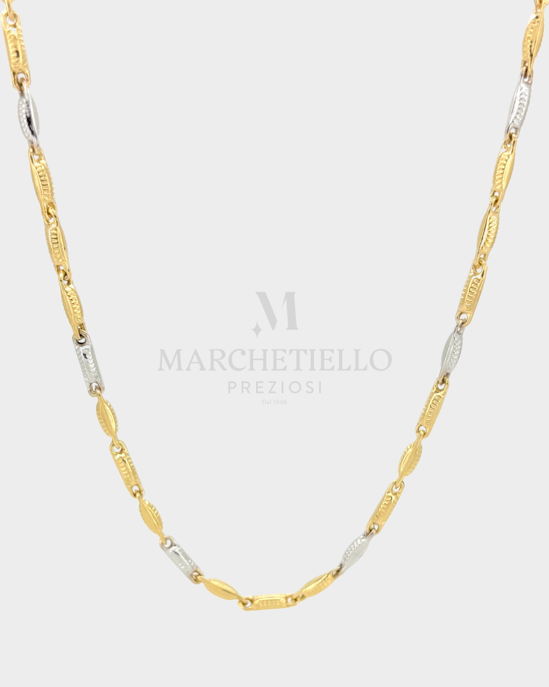 Collana bicolore tubolare