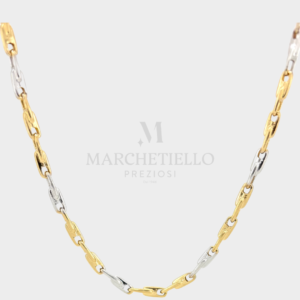 Collana maglie catena bicolore