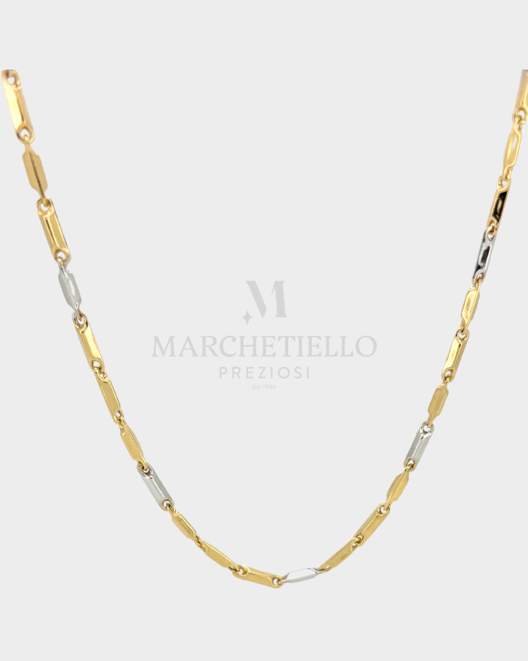 Collana tubolare bicolore
