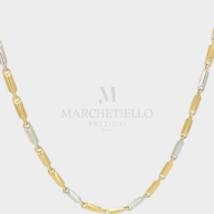 Collana tubolare bicolore