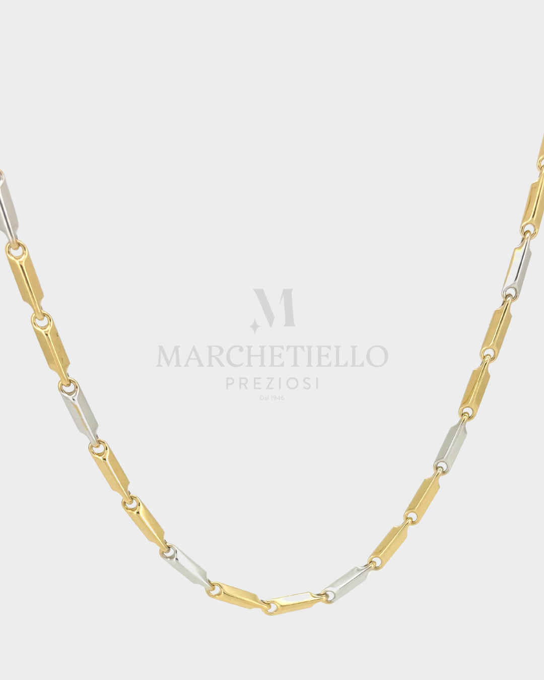Collana tubolare bicolore