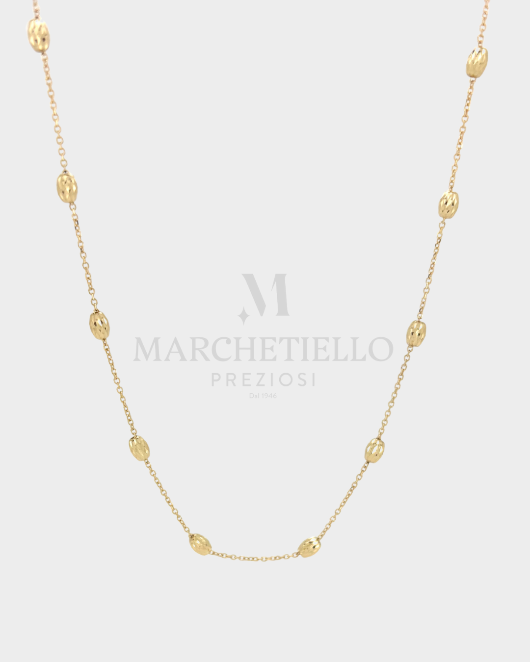 Collana con semini diamantati