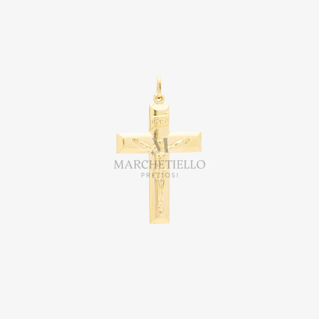 Croce lati quadrati con Cristo