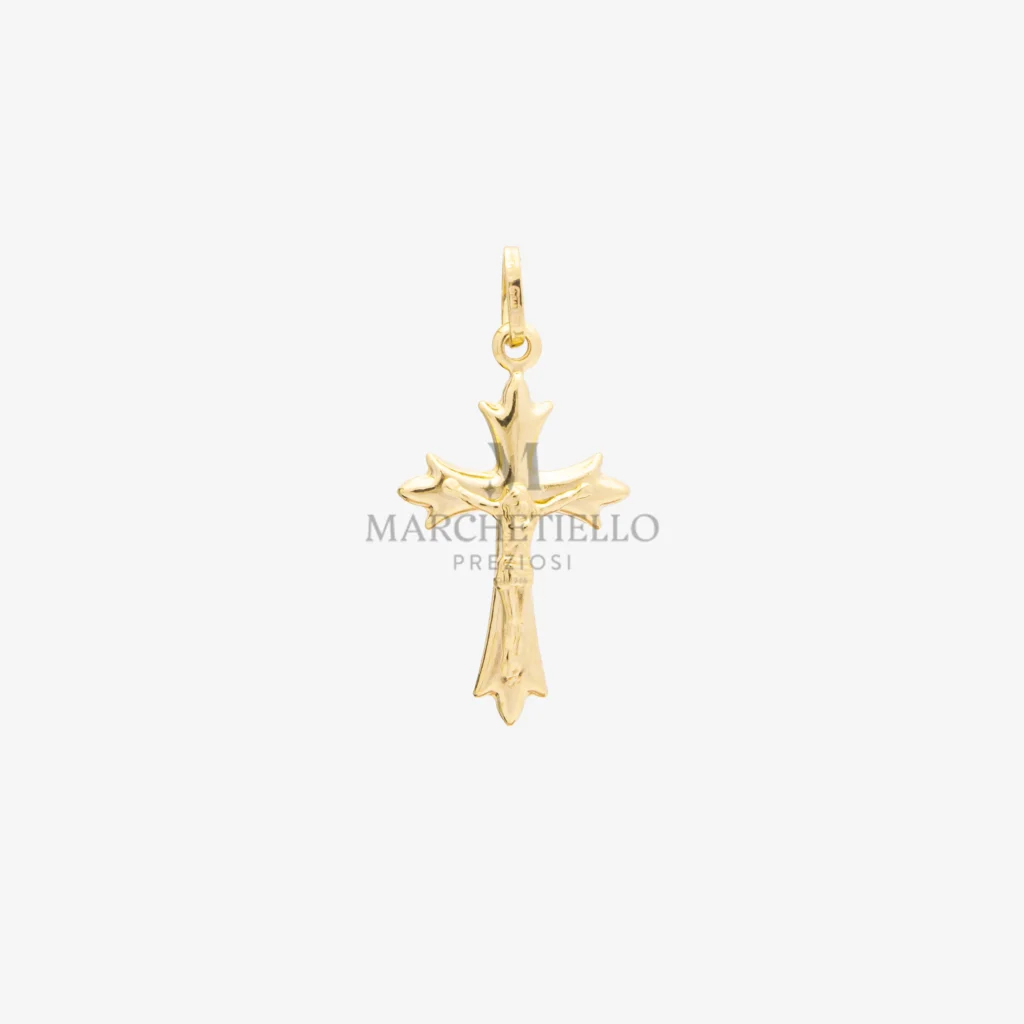 Croce con lati appuntiti con cristo