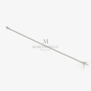 Tennis morbido base oro bianco pietre bianche