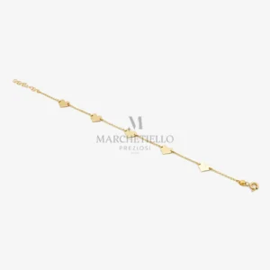 Bracciale 5 cuori lineari