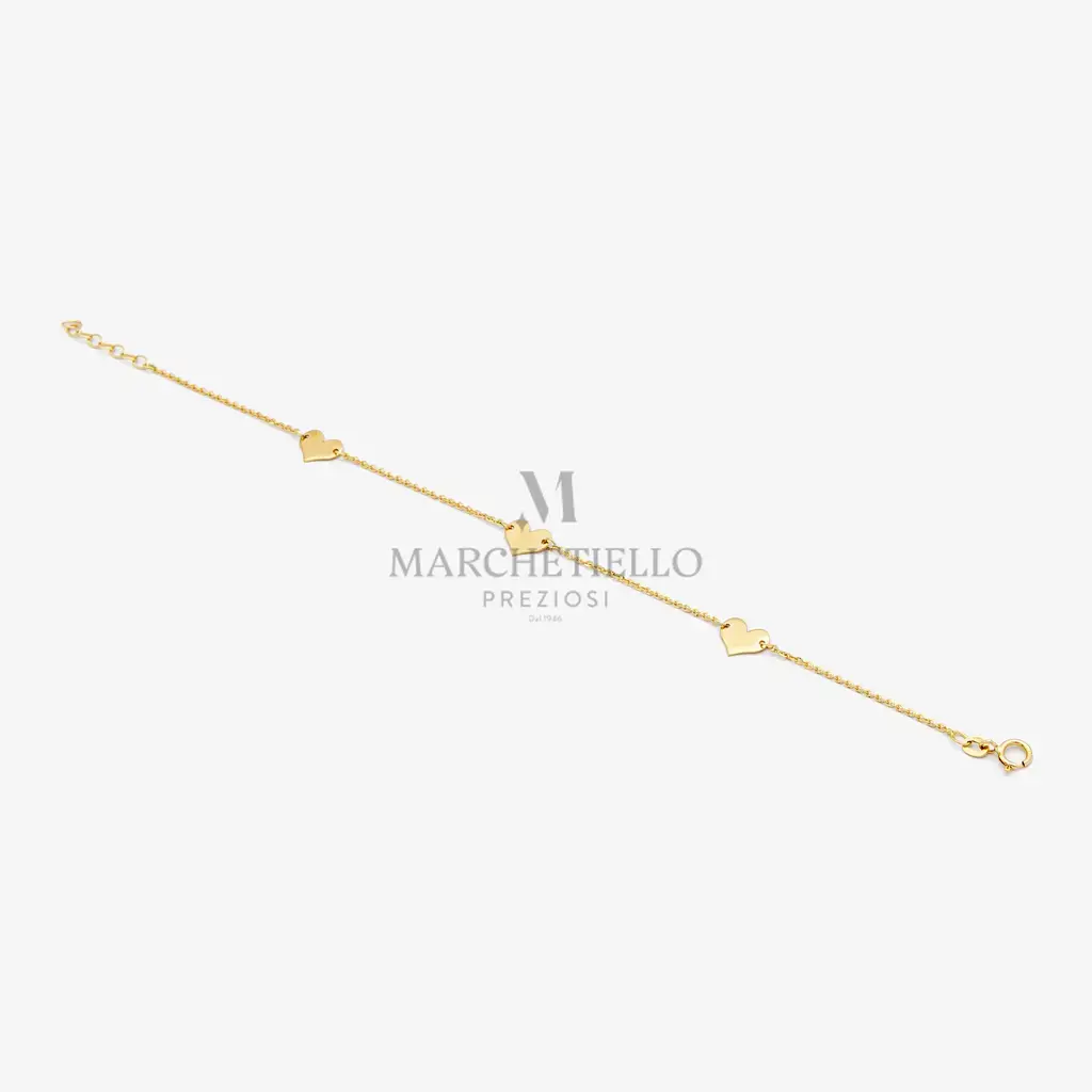 Bracciale 3 cuori lineari