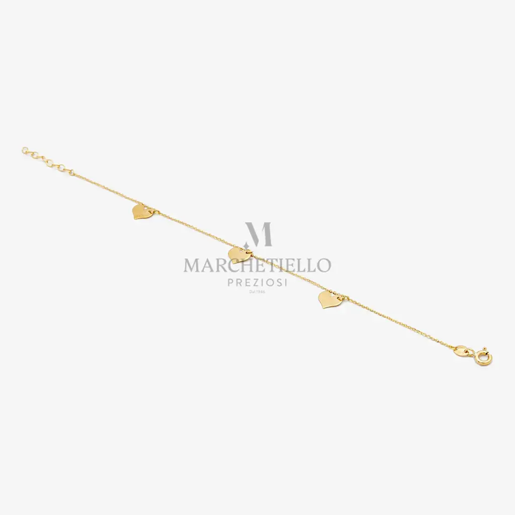 Bracciale 3 cuori pendenti