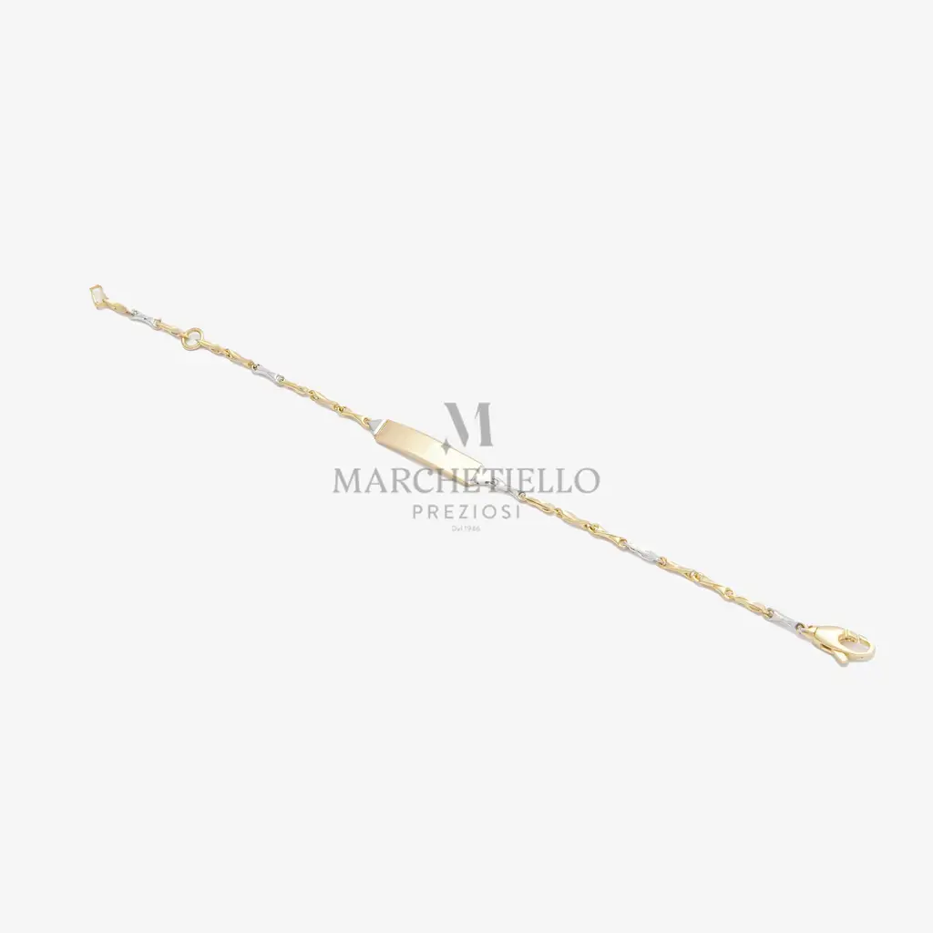 Bracciali targa bicolore