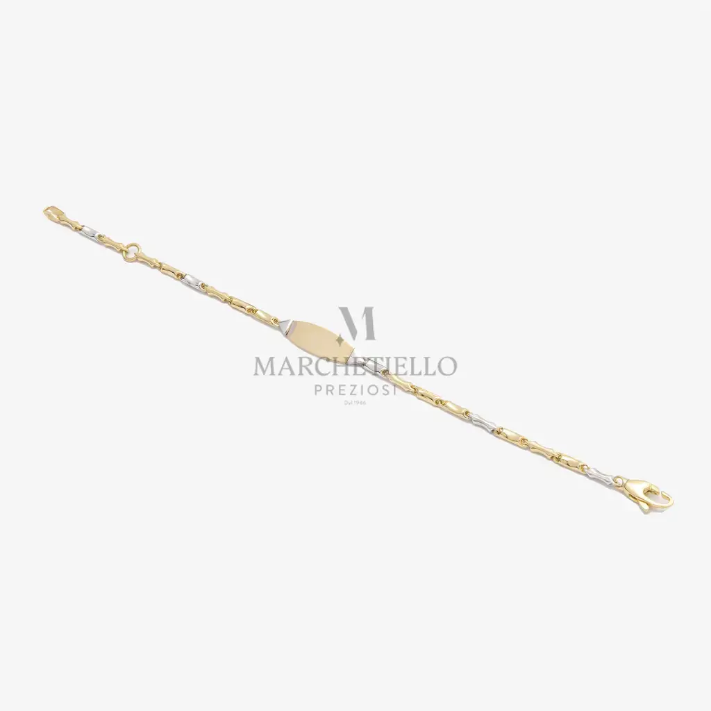 Bracciali targa bicolore