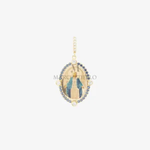Madonnine smaltate zirconi blu