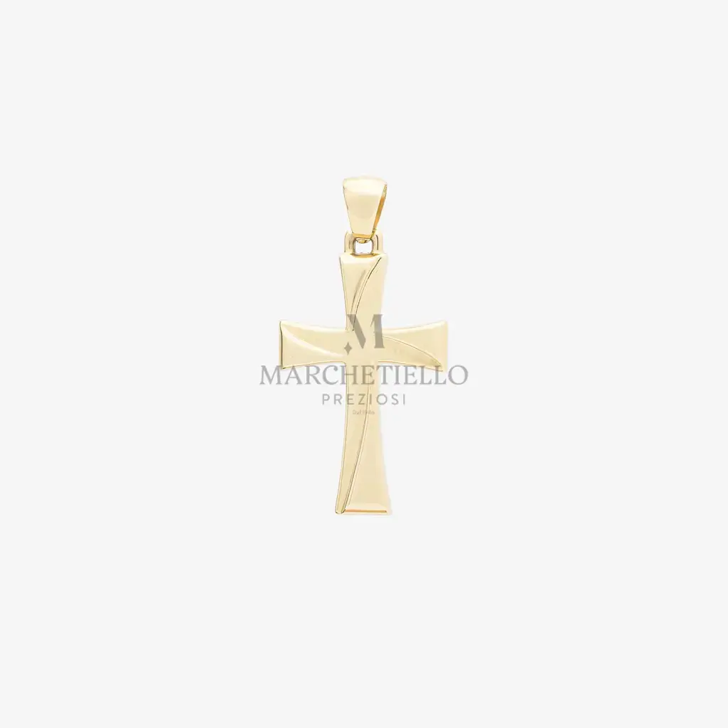 Croce maistrello oro giallo senza Cristo