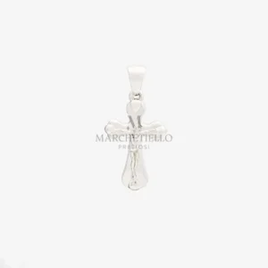 Croce maistrello punte tonde oro bianco